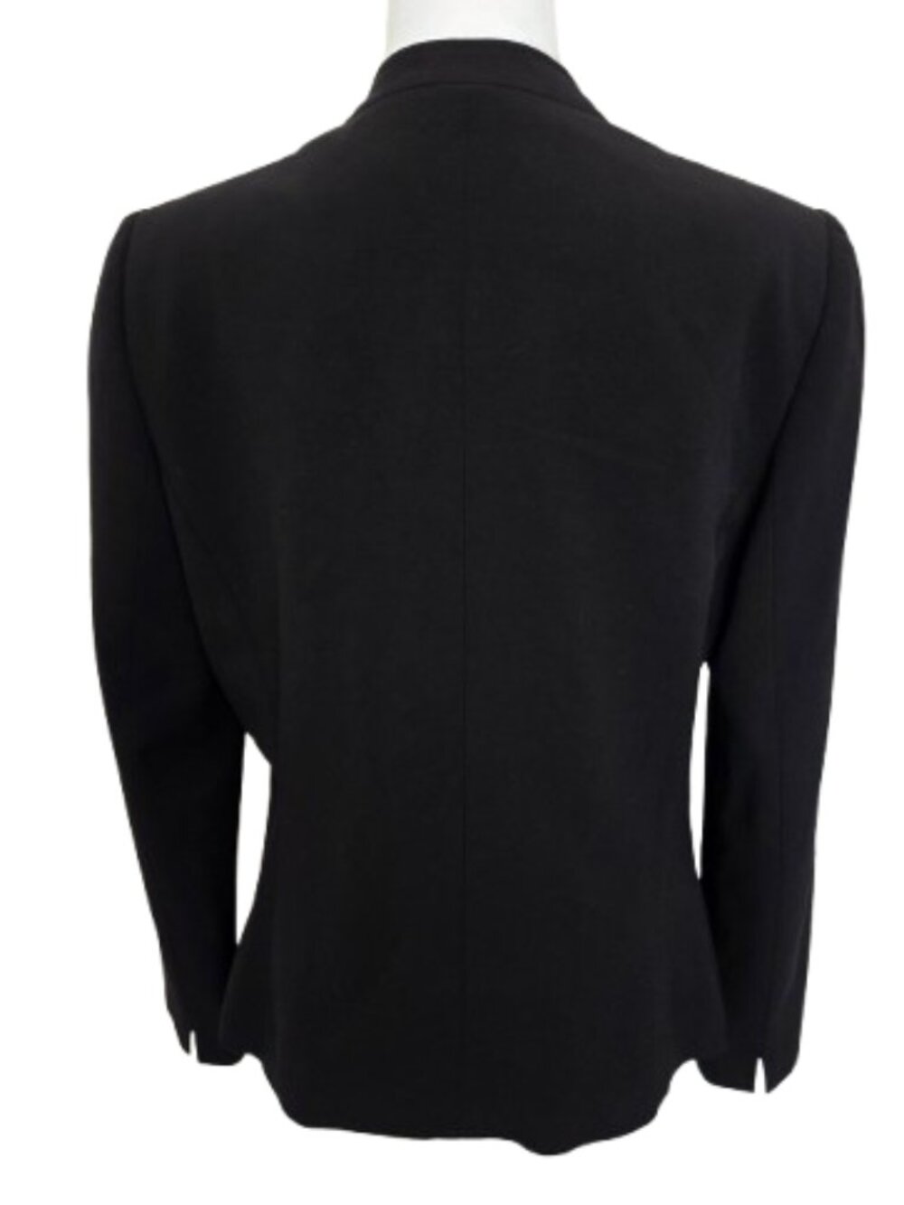 Tahari ASL Size 10 Blazer One Button Closure Zippered Pockets Black Elegant! - Picture 4 of 6